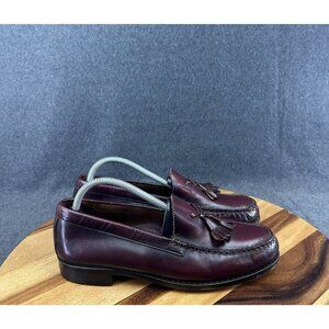 VTG Men's LEVI'S Leather Tassell Loafers 9 M Brown
